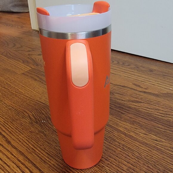 Stanley 30 oz Quencher H2.0 Tumbler w Handle & Lid, Tiger Lily, No Straw Branded - Picture 4 of 11